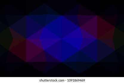 Light Pink, Blue vector shining triangular cover. A sample with polygonal shapes. Brand-new style for your business design.