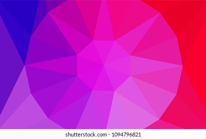 Light Pink, Blue vector shining triangular backdrop with a gem in a centre. Abstract illustration with an elegant triangles. New template for your brand book.