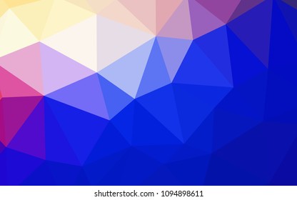 Light Pink, Blue vector shining triangular backdrop. Polygonal abstract illustration with gradient. A new texture for your web site.