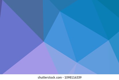 Light Pink, Blue vector shining triangular layout. Glitter abstract illustration with an elegant triangles. Polygonal design for your web site.