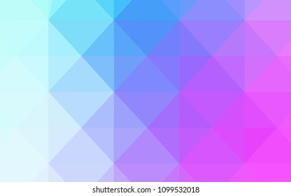 Light Pink, Blue vector shining triangular backdrop. Elegant bright polygonal illustration with gradient. A completely new template for your banner.