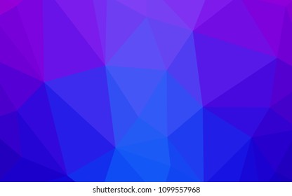 Light Pink, Blue vector shining triangular layout. Shining polygonal illustration, which consist of triangles. Template for cell phone's backgrounds.