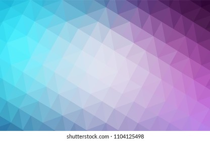 Light Pink, Blue vector shining triangular layout. Modern abstract illustration with triangles. Template for cell phone's backgrounds.