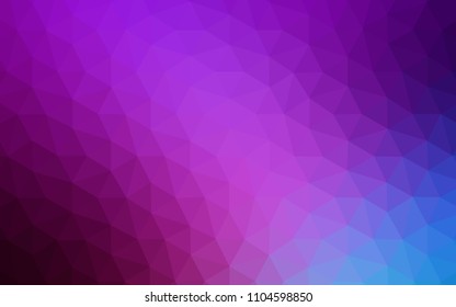 Light Pink, Blue vector shining triangular backdrop. Colorful abstract illustration with triangles. Completely new template for your banner.