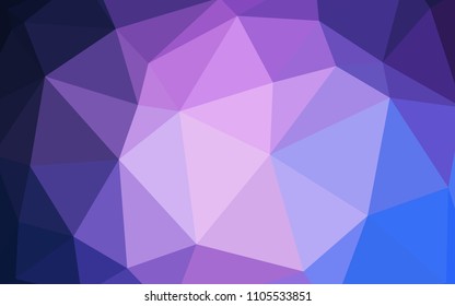Light Pink, Blue vector shining triangular cover. Modern abstract illustration with triangles. Completely new template for your banner.