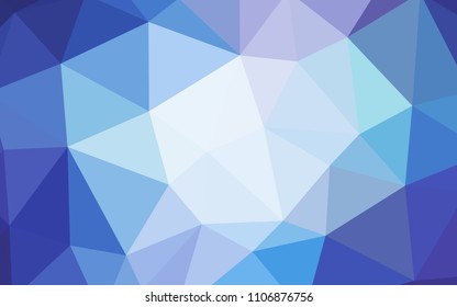 Light Pink, Blue vector shining triangular backdrop. Geometric illustration in Origami style with gradient.  Textured pattern for your backgrounds.