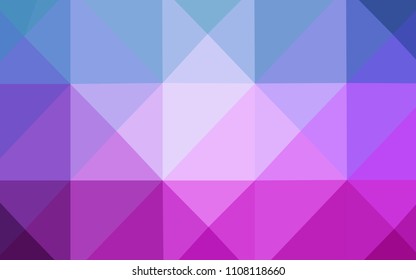 Light Pink, Blue vector shining triangular layout. Triangular geometric sample with gradient.  A new texture for your design.