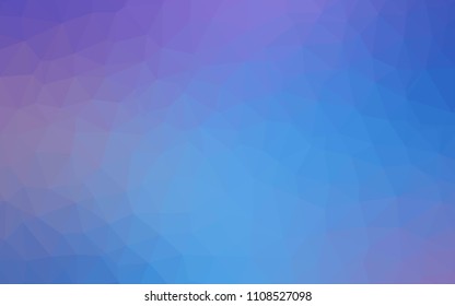 Light Pink, Blue vector shining triangular layout. Colorful illustration in polygonal style with gradient. Pattern for a brand book's backdrop.