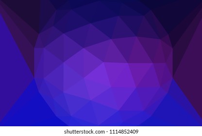 Light Pink, Blue vector shining triangular cover with a gem in a centre. Triangular geometric sample with gradient.  Pattern for a brand book's backdrop.