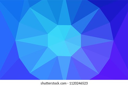 Light Pink, Blue vector shining triangular cover with a gem in a centre. Polygonal illustration, which consists of triangles. Textured pattern for your backgrounds.