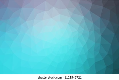Light Pink, Blue vector shining triangular cover. Creative illustration in halftone style with triangles. Polygonal design for your web site.