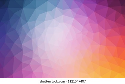 Light Pink, Blue vector shining triangular cover. A completely new color illustration in a polygonal style. Pattern for a brand book's backdrop.