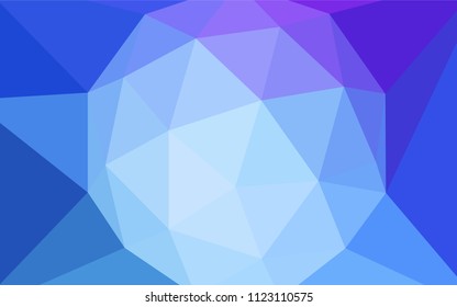Light Pink, Blue vector shining triangular backdrop. Creative illustration in halftone style with triangles. Completely new template for your banner.