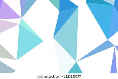 Light Pink, Blue vector shining triangular layout. Triangular geometric sample with gradient.  Brand new design for your business.
