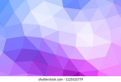 Light Pink, Blue vector shining hexagonal shining triangular. Colorful abstract illustration with gradient. Triangular pattern for your business design.