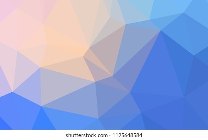 Light Pink, Blue vector shining triangular backdrop. Creative geometric illustration in Origami style with gradient. Brand-new design for your business.