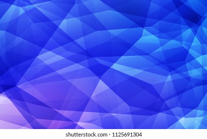 Light Pink, Blue vector shining triangular cover. Polygonal abstract illustration with gradient. A completely new design for your leaflet.