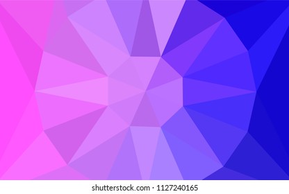 Light Pink, Blue vector shining triangular cover with a gem in a centre. Illustration in Origami style with gradient. Textured pattern for your backgrounds.