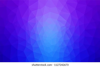 Light Pink, Blue vector shining triangular cover. Modern abstract illustration with triangles. Triangular pattern for your design.