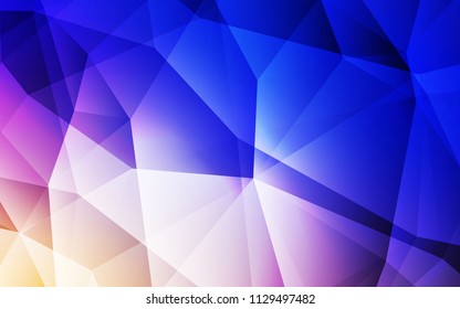 Light Pink, Blue vector shining triangular backdrop. Colorful illustration in abstract style with triangles. A new texture for your web site.