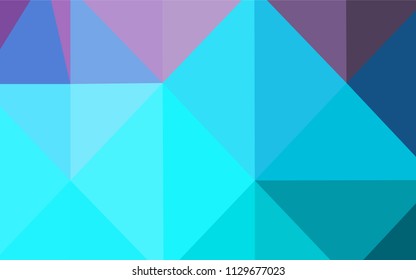 Light Pink, Blue vector shining triangular cover. Colorful illustration in polygonal style with gradient. The best triangular design for your business.