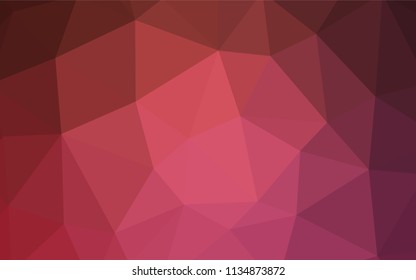 Light Pink, Blue vector shining triangular cover. Polygonal abstract illustration with gradient. A completely new design for your leaflet.