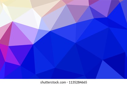 Light Pink, Blue vector shining triangular layout. Glitter abstract illustration with an elegant triangles. Textured pattern for your backgrounds.