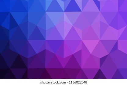 Light Pink, Blue vector shining triangular cover. Colorful abstract illustration with triangles. Completely new template for your banner.