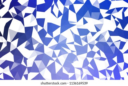Light Pink, Blue vector shining triangular layout. Polygonal abstract illustration with gradient. Pattern for a brand book's backdrop.