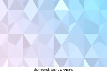 Light Pink, Blue vector shining triangular cover. Elegant bright polygonal illustration with gradient. Textured pattern for your backgrounds.