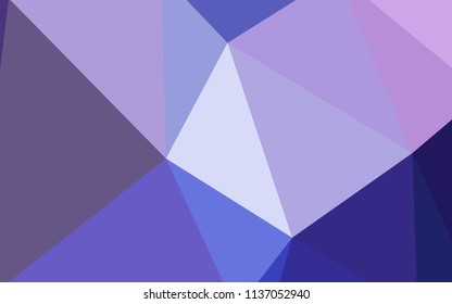Light Pink, Blue vector shining triangular cover. Colorful illustration in polygonal style with gradient. Pattern for a brand book's backdrop.