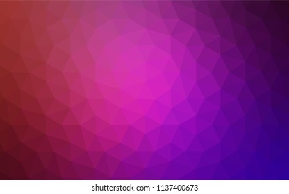 Light Pink, Blue vector shining triangular cover. Elegant bright polygonal illustration with gradient. New template for your brand book.