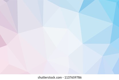 Light Pink, Blue vector shining triangular cover. Shining colorful illustration with triangles. New template for your brand book.