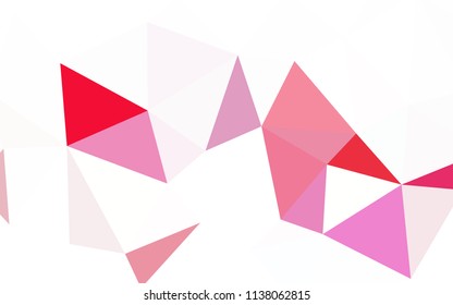 Light Pink, Blue vector shining triangular cover. Modern abstract illustration with triangles. Completely new template for your banner.