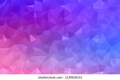Light Pink, Blue vector shining triangular cover. A completely new color illustration in a polygonal style. Best triangular design for your business.