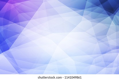 Light Pink, Blue vector shining triangular cover. Elegant bright polygonal illustration with gradient. Textured pattern for your backgrounds.