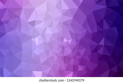 Light Pink, Blue vector shining triangular backdrop. Polygonal abstract illustration with gradient. Triangular pattern for your design.