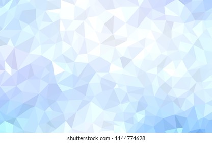 Light Pink, Blue vector shining triangular backdrop. A sample with polygonal shapes. Triangular pattern for your design.