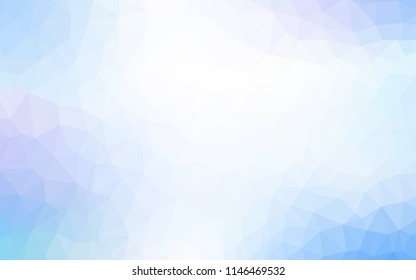 Light Pink, Blue vector shining triangular backdrop. Polygonal abstract illustration with gradient. Best triangular design for your business.