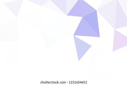 Light Pink, Blue vector shining triangular cover. Colorful abstract illustration with triangles. Best triangular design for your business.