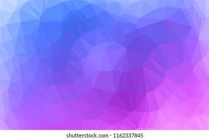 Light Pink, Blue vector shining hexagonal template. Creative illustration in halftone style with gradient. A completely new template for your business design.