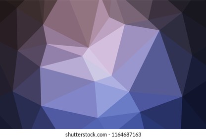 Light Pink, Blue vector shining triangular backdrop. Colorful illustration in polygonal style with gradient. That pattern can be used as a part of a brand book.