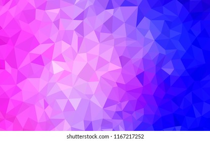 Light Pink, Blue vector shining triangular layout. Creative geometric illustration in Origami style with gradient. A completely new design for your leaflet.