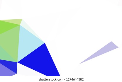 Light Pink, Blue vector shining triangular cover. Colorful illustration in polygonal style with gradient. Completely new template for your banner.