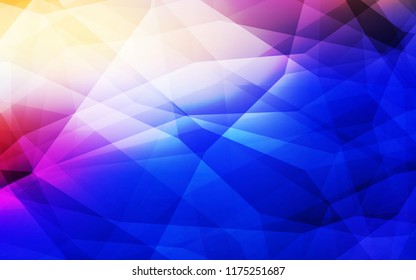 Light Pink, Blue vector shining triangular cover. Modern abstract illustration with triangles. Brand new design for your business.