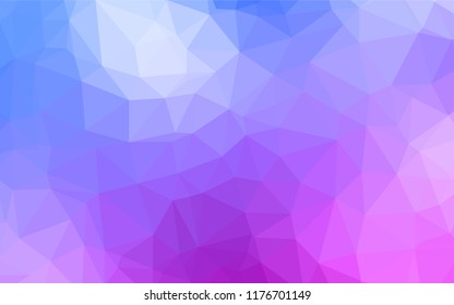 Light Pink, Blue vector shining hexagonal pattern. Shining colored illustration in a Brand new style. The best triangular design for your business.