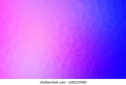 Light Pink, Blue vector shining triangular layout. Creative geometric illustration in Origami style with gradient. A completely new design for your leaflet.