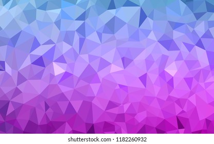 Light Pink, Blue vector shining triangular backdrop. A sample with polygonal shapes. A completely new design for your leaflet.