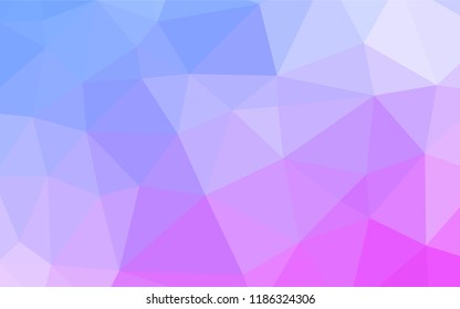 Light Pink, Blue vector shining hexagonal background. A sample with polygonal shapes. The completely new template can be used for your brand book.