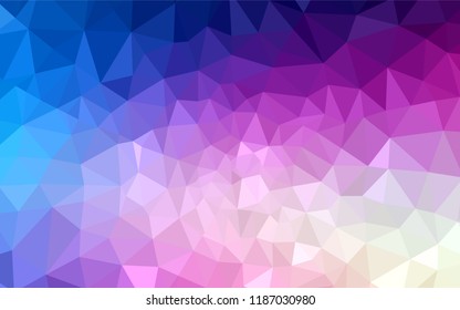 Light Pink, Blue vector shining triangular layout. Colorful illustration in abstract style with triangles. New template for your brand book.